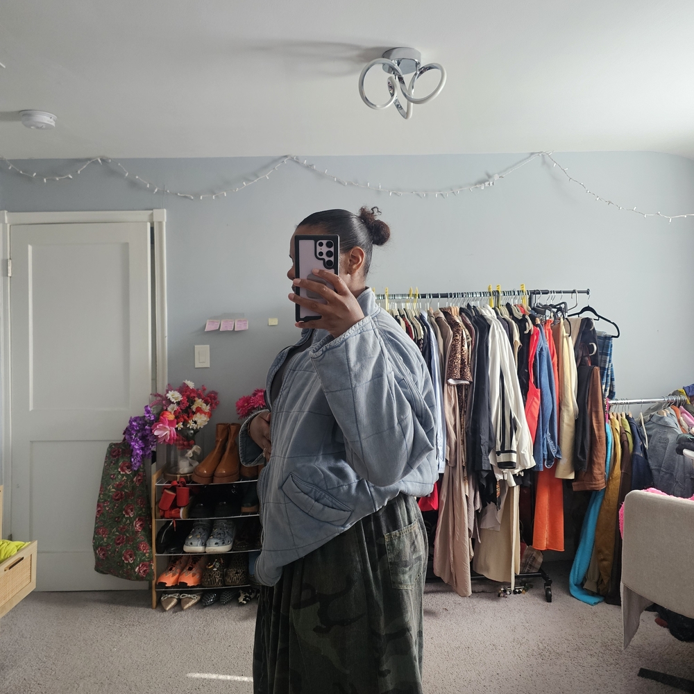 Free People Dolman Quilted Jacket, Light Blue - Picture 5 of 10